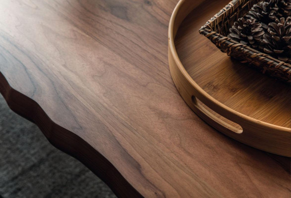 Komplette Braun-Schwarze Essgruppe Designer Holz Esstisch Polsterstühle