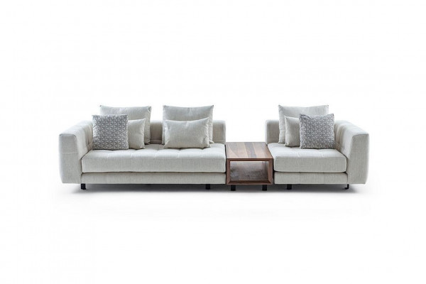 Weißer Viersitzer Modernes Polstersofas Wohnzimmer Designer Couch Neu