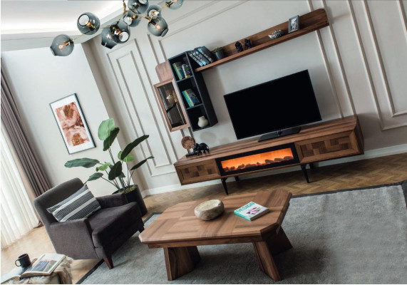 Wohnzimmer Exklusive Garnitur Designer TV-Ständer Lowboard Couchtisch