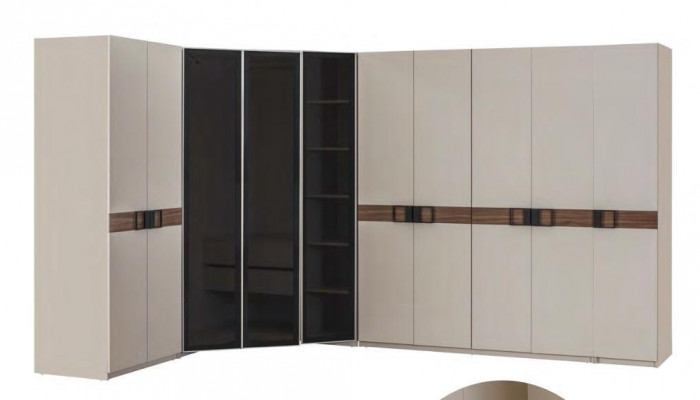 Luxuriöse Schlafzimmer Garnitur Doppelbett 2x Nachttische Eckschrank