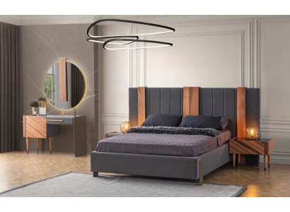 Modernes Schlafzimmer Set Luxus Kleiderschrank Doppelbett Edle Garnitur