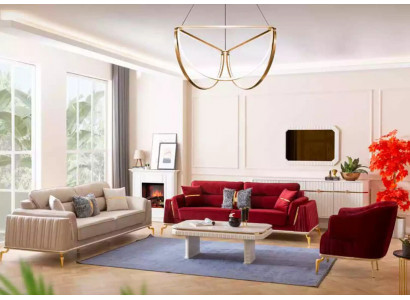 Sofagarnitur 331 Set Wohnzimmer Möbelset Design Modernes 3tlg neu