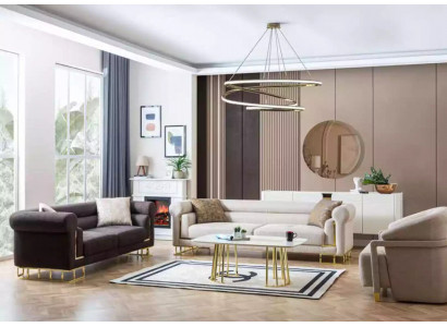 Sofagarnitur 3+1+1 Sitzer Modern Set Design Sofa Neu 3tlg. Stoff neu