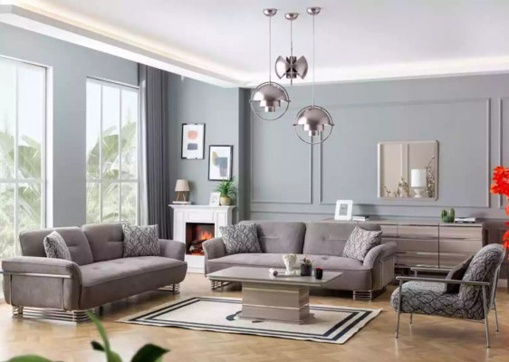 Sofagarnitur 3+3+1 Sitzer Wohnzimmer Set Modern Set Neu Luxus Möbel