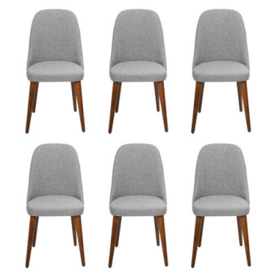 Stuhl Designer 6x Stühle Holzstuhl Grau Esszimmerstuhl Luxus Holz Neu Möbel