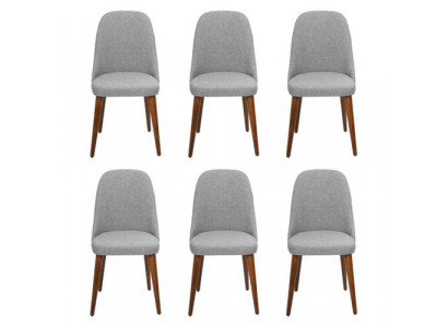 Stuhl Designer 6x Stühle Holzstuhl Grau Esszimmerstuhl Luxus Holz Neu Möbel