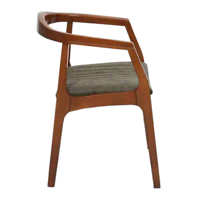 Stuhl Braun Design Wohnzimmer Esszimmer Holz Stühle Polster mit Armlehne