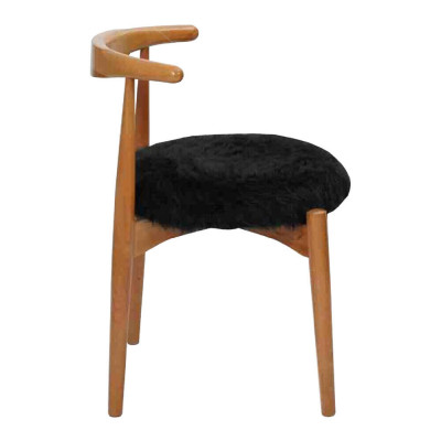 Luxus Esszimmer Holz Stuhl Braun Ohne Armlehne Design gepolsterter Stuhl