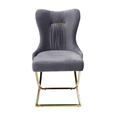 Esszimmer Stühle Luxus Sessel Stuhl Grau Lehnstuhl Wohnzimmer Möbel Neu