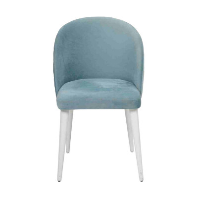Modern Esszimmer Holz Stuhl Ohne Armlehne Neu Design Polster Stuhl Sitz Blau