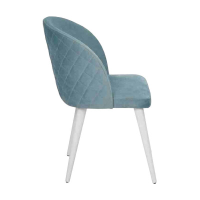 Modern Esszimmer Holz Stuhl Ohne Armlehne Neu Design Polster Stuhl Sitz Blau