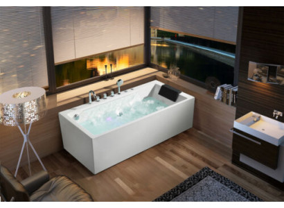Whirlpool Badewanne Spa Wannen LED-Beleuchtung Massagedüsen Sprudel
