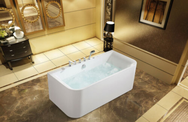 Badewann Wanne Spa Wannen Badezimmer 170x80 Badewannen Weiß Acryl Armaturen