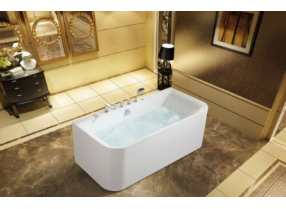 Badewann Wanne Spa Wannen Badezimmer 170x80 Badewannen Weiß Acryl Armaturen