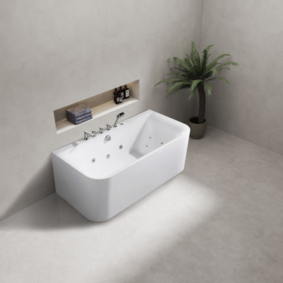 Badewann Wanne Spa Wannen Badezimmer 170x80 Badewannen Weiß Acryl Armaturen