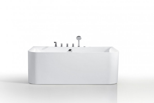 Badewann Wanne Spa Wannen Badezimmer 170x80 Badewannen Weiß Acryl Armaturen