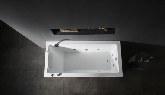 Luxus Indoor Whirlpool Badewanne Whirlwanne Home Spa Weiß Wanne Relax