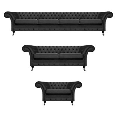 Komplett Set Chesterfield Sofas Einrichtung Sofagarnitur Sessel Wohnzimmer 4+2+1