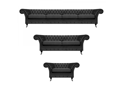 Komplett Set Chesterfield Sofas Einrichtung Sofagarnitur Sessel Wohnzimmer 4+2+1