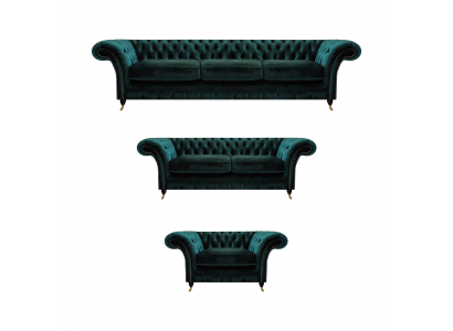 Wohnzimmer Luxus Einrichtung Komplett Sofas Couchen Chesterfield Polster 3+2+1