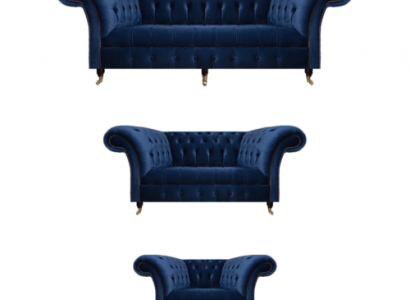 Wohnzimmer 3tlg Luxus Komplett Sofas Chesterfield Textil Einrichtung Sessel