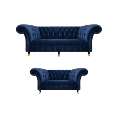 Chesterfield Set Dreisitzer Sofa Couch Einrichtung Sessel Wohnzimmer Neu