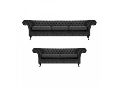 Chesterfield Polstermöbel Wohnzimmer Sofas Set 2tlg Einrichtung Komplett 3+2