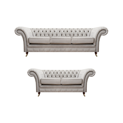 Luxus Set 2tlg Dreisitzer mit Zweisitzer Sofas Chesterfield Polstermöbel Sitz