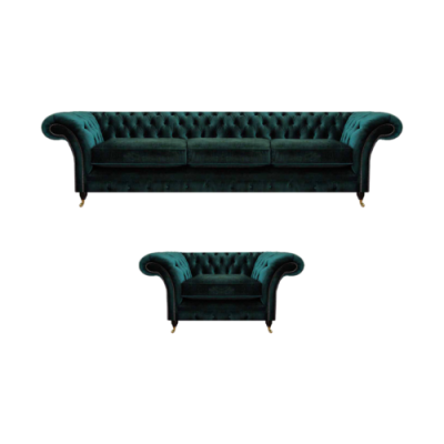 Luxus Komplett Wohnzimmer Sofa Couch Dreisitzer Neu Chesterfield Sessel