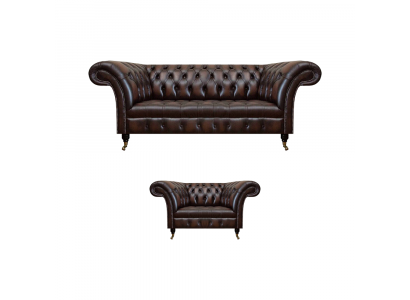 Wohnzimmer Set 2tlg Dreisitzer Sofa Couch Chesterfield Sessel Neu Polstermöbel