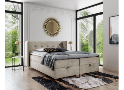 Einrichtung Schlafzimmer Polsterbett Luxus Boxspringbett Doppel Design Möbel