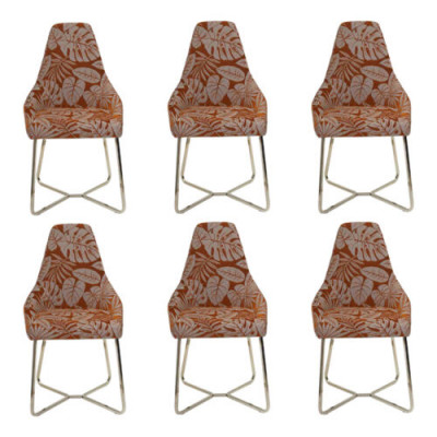 Modern Esszimmerstuhl Küchenstuhl 6x Stühle Lehnstuhl Luxus Mehrfarbig