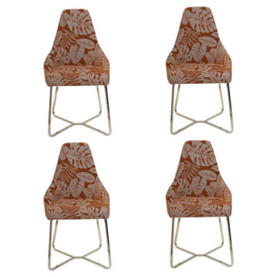 Modern Esszimmerstuhl Küchenstuhl 4x Stühle Lehnstuhl Luxus Mehrfarbig