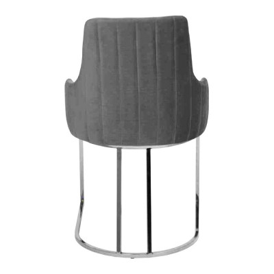 Grauer Stuhl-Set Esszimmerstühle Luxuriöse Sitzmöbel Küchen Möbel 4tlg