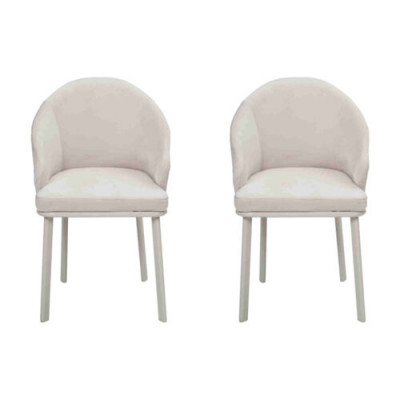 Moderne Esszimmer Weiße 2x Stühle Designer Küchen Polster Sitz Möbel