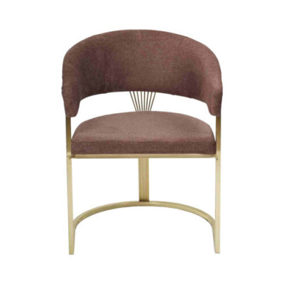 Modernes Esszimmer Stuhl Designer Luxus Edelstahl Elemente Textil Neu