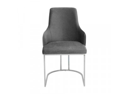 Grauer Polster Metallstuhl Luxuruiöse Esszimmer Sitzstühle Küchen Möbel