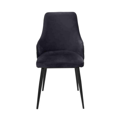 Moderner Schwarzer Stuhl Polstermöbel Designer Küchen Holzgestell Stühle