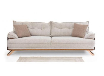 Dreisitzer Sofa 3 Sitzer Couch Polstersofa Stoffsofa Beige Moderne
