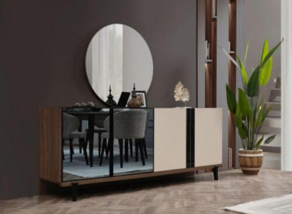 Anrichte Sideboard Holzschrank Kommode Schrank Braun Holz Esszimmer