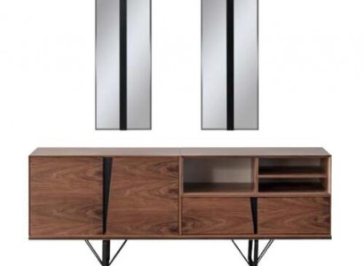 Anrichte Sideboard Schrank Kommode Holzschrank Braun Holz Esszimmer