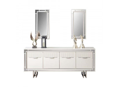Anrichte Sideboard Weiß Schrank Kommode Holzschrank Holz Esszimmer