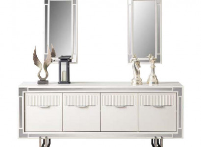 Anrichte Sideboard Weiß Schrank Kommode Holzschrank Holz Esszimmer