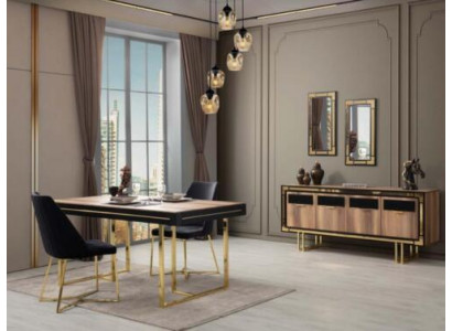 Esszimmermöbel Esstisch Braun 2tlg Anrichte Esszimmertisch Holz Tisch