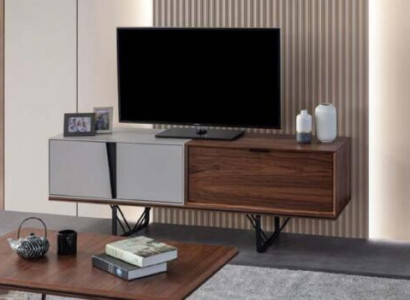 Wohnzimmer Sideboard TV Ständer RTV Lowboard Braun Holz Tisch Möbel