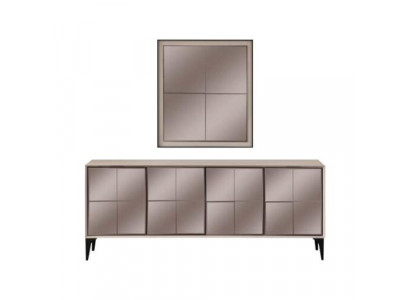 Anrichte Luxus Sideboard Schrank Kommode Holzschrank Holz Weiß Modern