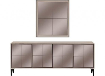 Anrichte Luxus Sideboard Schrank Kommode Holzschrank Holz Weiß Modern