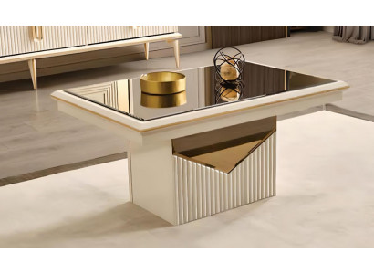 Luxus Couchtisch Kaffeetisch Sofatisch Beistelltisch Holz Beige Tisch