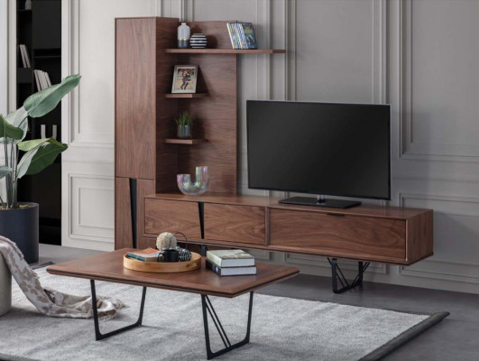 Couchtisch Kaffeetisch Sofatisch Beistelltisch Holz Braun Holztisch