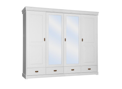 Kleiderschrank Landhaus Stil Regal Schrank Kleider Schränke Holz Möbel Weiss